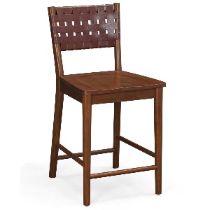 Dillion - Wood Counter Stool (RUB+ PU Leather)