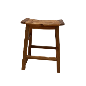 Saddle Bar Stool Natural Wood