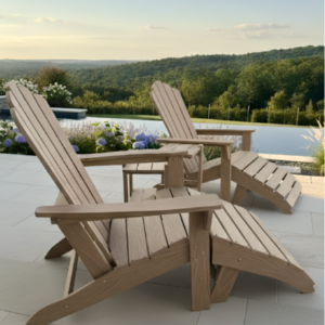 Vintage Adirondack Set with ottoman